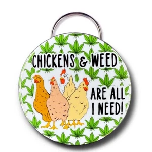 420 Chicken Stoner Bottle Opener Keychain Handmade Pet Portrait Accessory - Picture 1 of 4
