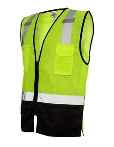 Kishigo Men Size L-XL Yellow 1509 High Visibility Workwear Vest - Picture 1 of 9