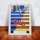 Bally Shoes Retro Vintage Wall Art Poster Print. Great Home Vintage Decor