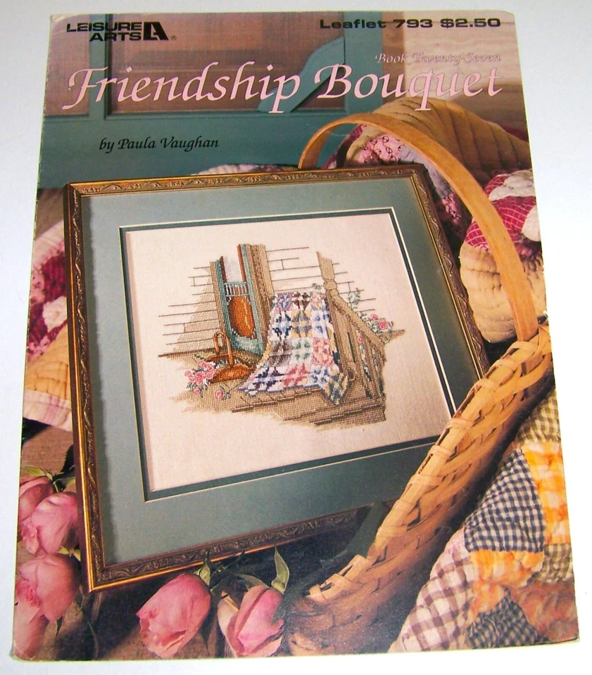 Buquê de amizade Leisure Arts folheto ponto cruz contado 793 Paula Vaughan - Imagem 1 de 1