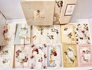 Anna Griffin entzückende Karten, Collage Topper, Elfenbein Umschläge + 5 DCWV Minis! - Bild 1 von 12