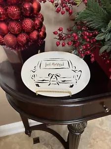 Kate Spade New York Bridal Party "Just Married" 10.5-Inch Oblong Tray - Picture 1 of 5