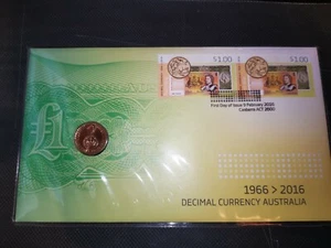 2016 $2 CHANGEOVER COIN AND STAMP PNC - TWO DOLLAR DECIMAL CURRENCY - Picture 1 of 6