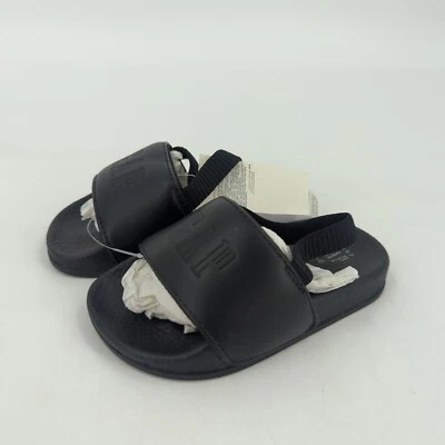 Baby Gap Black Slip-on Slides Sandals Size 5/6 Infants with Ankle Strap - Image 1 of 4