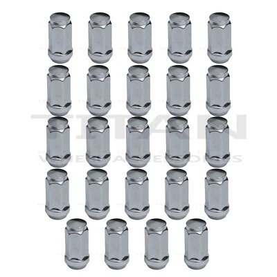 24pc Chrome XL Lug Nuts 3/4" Head 14x1.5 Bulge Acorn fits Chevy Silverado GMC - Image 1 of 4