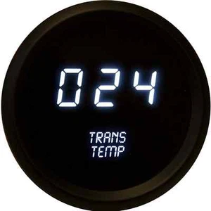 2 1/16" Digital Transmission Temp Gauge White LEDs Black Bezel Lifetime Warranty - Picture 1 of 8