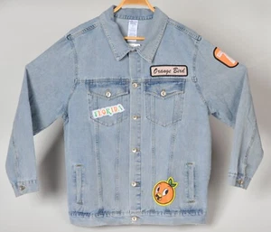 Walt Disney World Vault 50th Anniversary Orange Bird Denim Jacket Adult L NEW - Picture 1 of 5