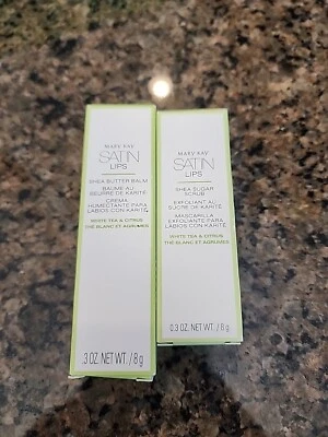 Juego de 2 exfoliantes de azúcar de karité y bálsamo de manteca de karité Mary Kay satinado 3 oz. Cada Foto 1 de 2