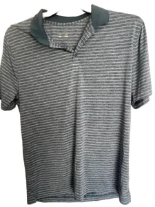 BCG Men’s Shirt POLO GOLF LIGHT BLUE White Striped size L - Picture 1 of 1