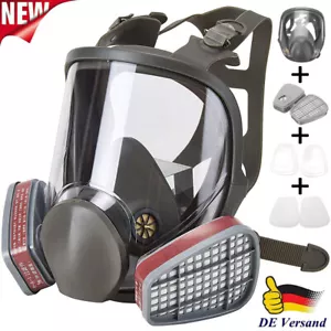 Staubmaske Gasmaske Lackiermaske Atemschutz Vollmasken + Filter Wiederverwendbar - Bild 1 von 20