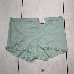 Auden Mint Green Cotton Blend Boyshort Underwear Women's Size Medium NEW - Picture 1 of 6