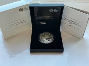 2015 Silver Proof 2nd Birthday of Prince George Five 5 Pound Coin Boxed, COA - Picture 1 of 7