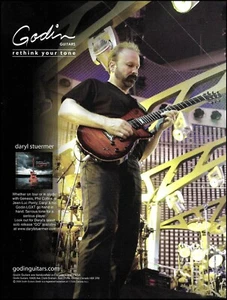 Daryl Stuermer 2008 Godin LGXT guitarra anuncio 8 x 11 publicidad impresión - Imagen 1 de 3