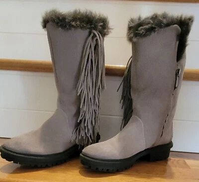 Sam Edelman Tilden Faux Fur Fringe Boots 6 US Warm Boho  New - Image 1 of 4