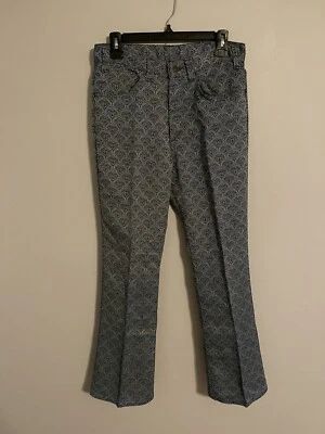 Vintage Levi's Sta-Prest Big E Flare Disco Floral Paisley Pants - Men's 31x30 - Image 1 of 4