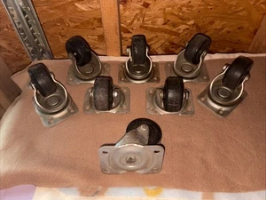 LOTTO DI 8~RUOTE CASTER CON PIASTRE/GIREVOLI-2” RUOTE 3-3/4” BASE- - Foto 1 di 10