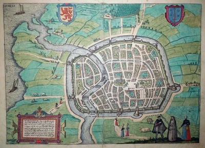 Radierung, Haarlem, Braun & Hogenberg, 1575, Städtebuch, Fauser 5231 - Bild 1 von 4