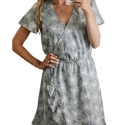 J Crew синий белый искусственного надежном оборки оборки юбка хлопок V шеи платье средний - Изображение 1 из 4