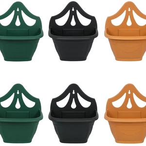 Outdoor Wall Fence Planter Baskets Hanging Plant Pots 31cm & 42cm Multi-Packs - Picture 1 of 17