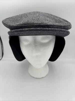 Pendleton Lana Virgen Gorra de Newsboy Sombrero de Cabbie Orejeras Talla XL De Colección EE. UU. Gris Foto 1 de 4