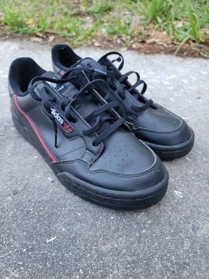 adidas Big Kids' Originals Continental 80 Shoes: Black/Red - F99786 Size 7.0 - Image 1 of 4