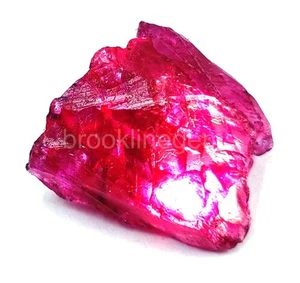 Dyed 37.5 Ct Natural Ruby Rough Uncut EGL Certified Loose Gemstone 5ARW - Picture 1 of 4