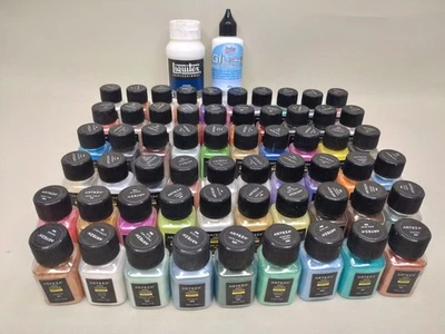 59 X Mica Powder Various Colours Part Used Arts Crafts Candle making  - Image 1 of 4