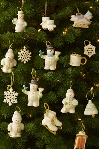 Lenox Snow Pals 12-Piece Ornament Set Porcelain 24K Gold Accents (4-3) - Picture 1 of 3