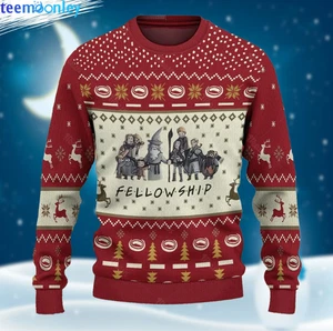 Fellowship Lord Of The Rings Ugly Christmas Sweater - Picture 1 of 2