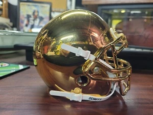 Rare blank 24kt gold Notre Dame fighting Irish schutt mini helmet - Picture 1 of 4
