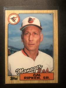 1987 Topps Traded Set Break #102T CAL RIPKIN,SR * NM-MT Miscut/Misprint Error