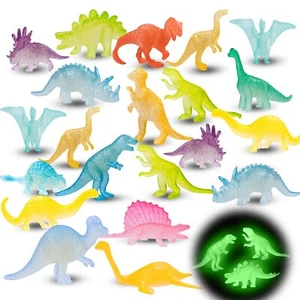 48Pcs Glow in Dark Mini Dinosaur Figures Easter Eggs Fillers Birthday Party F... - Picture 1 of 7