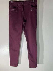 Womens George Uk 10 Mulberry Slim Fit Stretch Casual Denim Jeggings Trousers - Picture 1 of 6