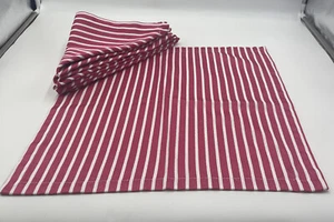 5- Kate Spade Harbour Drive Napkins~18  1/2” x 19” Pink White Stripe! - Picture 1 of 2
