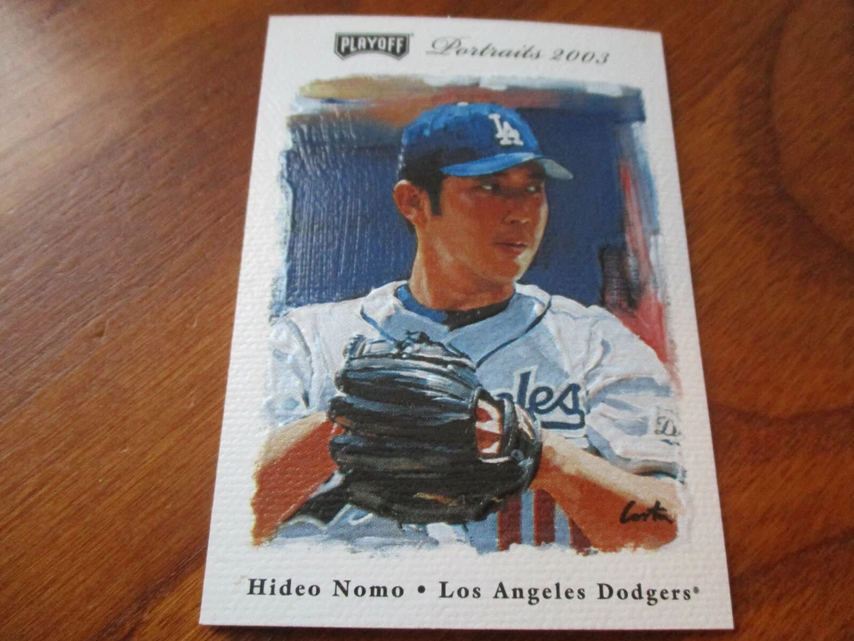 hideo nomo (los angeles dodgers - p) 2003 playoff portraits CARD #17 nr/mint - Image 1 of 1