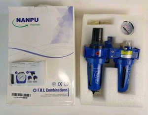 NANPU Pneumatic 2 Stage Compressed Air Filter Regulator Efficient Precise Pressu - Picture 1 of 11