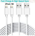 2Pack 1M Iphone Fast Charger Cable  Apple Cable Fast Charging Lead for 14 13 12