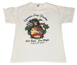 Vtg Operation Iraqi Freedom Shirt Men’s M White USA Military Veteran Army Tee - Picture 1 of 5