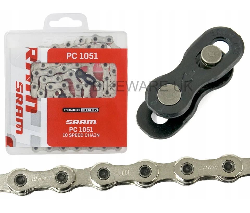 Genuine Boxed SRAM PC 1051 Chain PowerChain 10-speed - 114 Links - Silver - Image 1 of 4