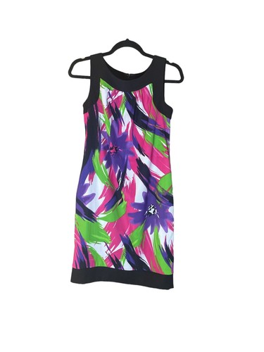 Abito Alyx taglia 4 verde bianco rosa viola nero senza maniche zip dietro. Con tasche!