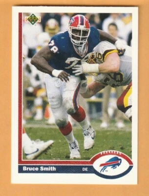 Bruce Smith Buffalo Bills 1991 Upper Deck #174 HOF Virginia Tech Hokies - Image 1 of 2