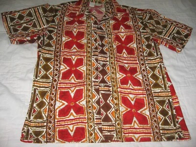 Camisa hawaiana tribal cuello bucle Towncraft vintage años 70 pequeña/mediana Foto 1 de 4