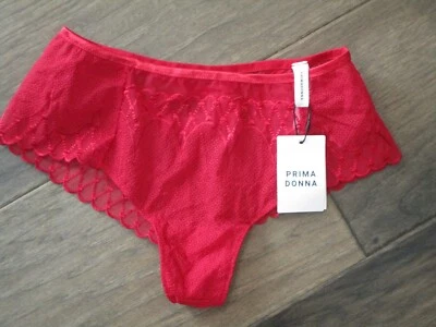РОСКОШНЫЕ ТРУСИКИ-СТРИНГИ PRIMA DONNA VYA ЦВЕТ КЛУБНИЧНЫЙ KISS КРАСНЫЙ РАЗМЕР СРЕДНИЙ (ВЕЛИКОБРИТАНИЯ) - Изображение 1 из 2