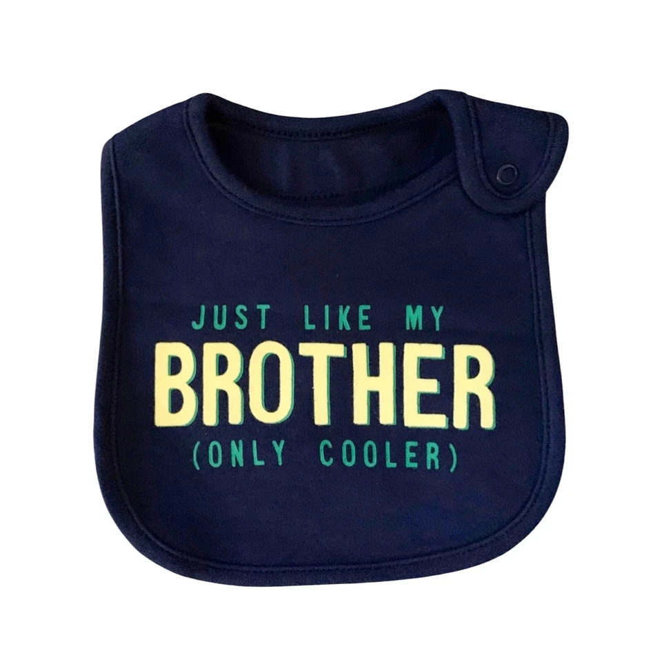 Babero de bebé Carter's Just Like My Brother (solo refrigerador) nuevo con etiquetas Foto 1 de 3