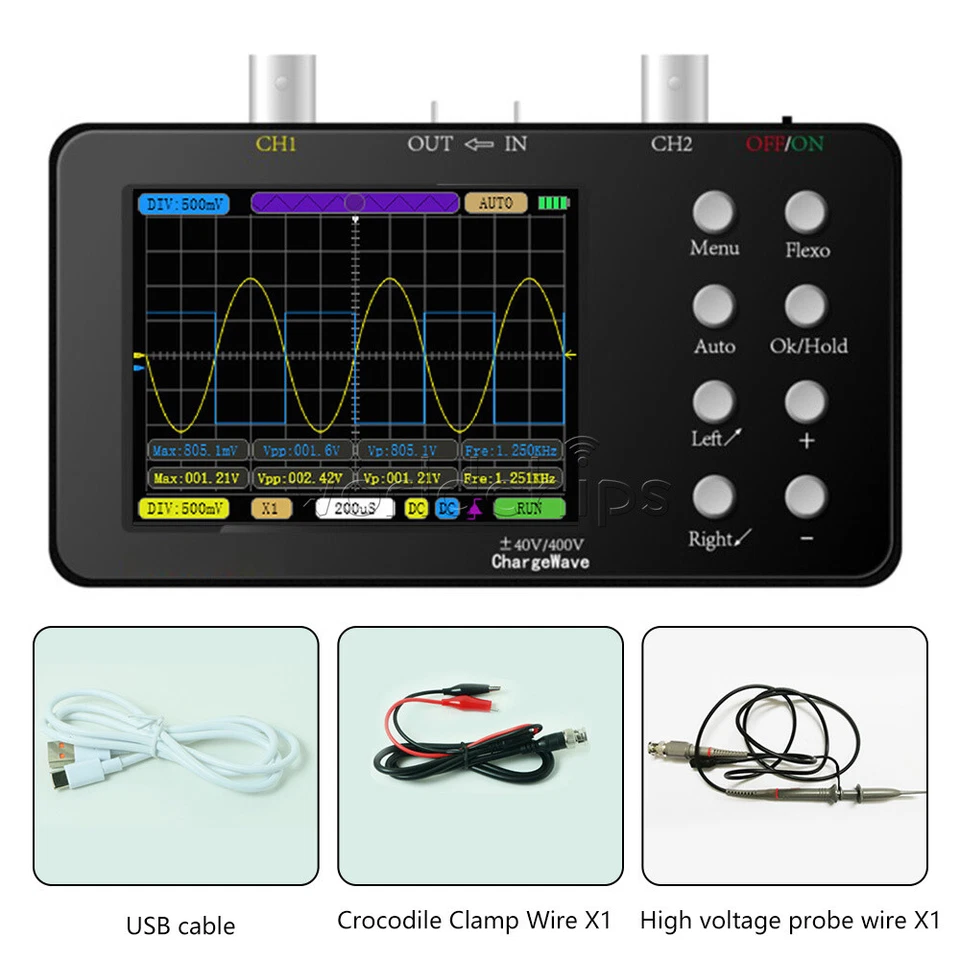 Digital Oscilloscope 10MHz Bandwidth Dual Channel Oscilloscope Signal Generator - Image 1 of 4