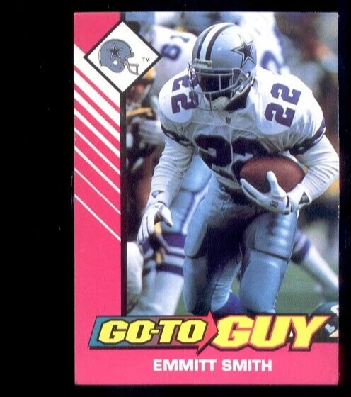 1993 Kenner SLU Starting Line Up EMMITT SMITH Dallas Cowboys Go to Guy Card - Image 1 of 1
