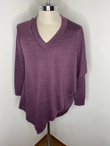 Soft Surroundings Womens Shirt Purple Tunic Top S Wrap Asymmetrical Hem - Picture 1 of 8