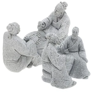 2 Pcs Stone Table Chess Ornaments Garden Bonsai Decor Elder for Tree Pot - Picture 1 of 12