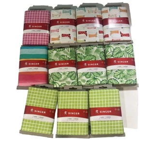 Sänger Stoffpaket 100% Baumwolle Frühling grün Karos Regenstiefel Blätter Outdoor rosa - Bild 1 von 2