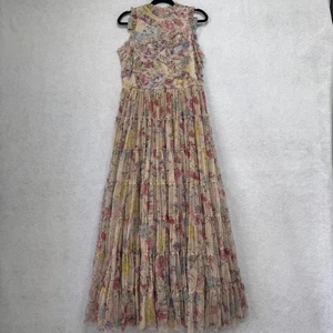 Letmebe Dress Womens Large Multicolor Floral Ruffle Maxi Tiered Fairy Sleeveless - Picture 1 of 8